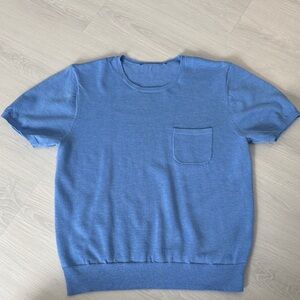 Zara Blue Short Sleeve Top